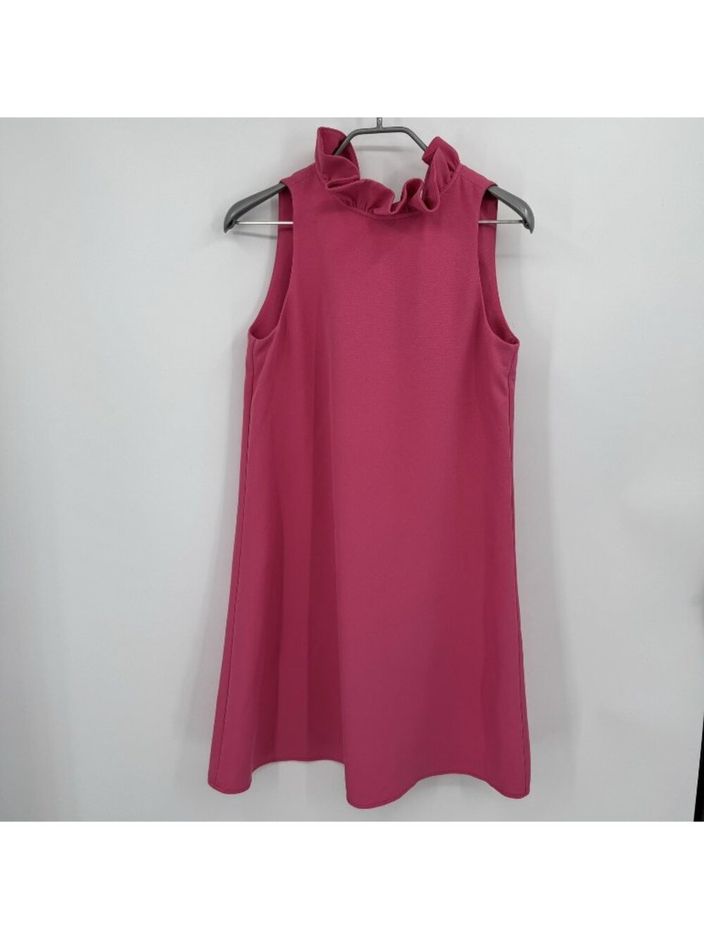 Tuckernuck Hot Pink Blythe Dress S Sleeveless Ruffle Collar Bow Cocktail Party